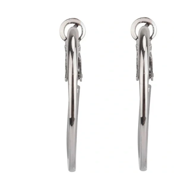 Hoop earrings silver tones hypoallergenic. - Picture 5 of 6